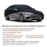 SjYsXm Telo Copriauto Compatibile con Mercedes-Benz Classe C(94-26) Berlina Coupé Cabrio/Classe CLA(13-26) Coupé/CLK, Impermeabile Copertura con Cotone, Telo per Auto da Esterno per Neve Pioggia Sole - 2