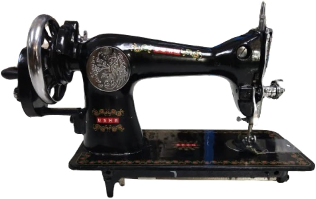 બાજુ view of USHA Ayush Sewing Machine with hand crank