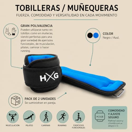 Miniatura 2 de Hxg.Pesas De Tobillo Con Correas Ajustables Para Ejercicios De Fitness. Tu Casa Es Tu Gimnasio. 1