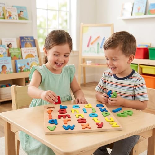 GHAZAL Chunky Alphabet Puzzle Multicolor, Alphabet