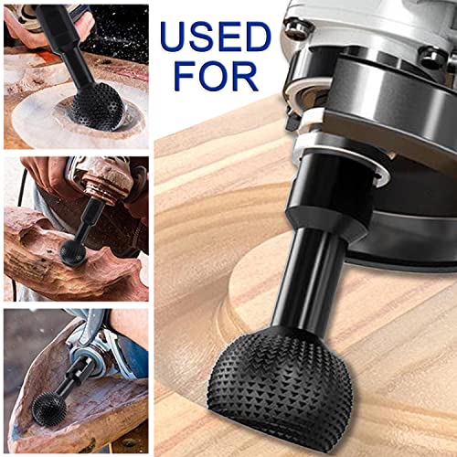 Sphere Rotary Burr - 40Mm Carbide Ball Head Carving File Bit, 14Mm Shank Wood Polishing Engraving Drilling Grinding Woodworking Attachment Tool For 115/125 Angle Grinder Milling Cutter #TOP5