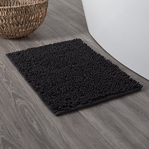Sealskin Twist Bath Mat, Microfibre, Anthracite, 60 x 3 x 90 cm