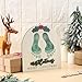 Beeveer Baby's First DIY Winter Snowman Art Footprint Wooden Mistletoe Craft Milestone Card Rustic Hanging Ornament Nursery Footprint Decorative for Baby Shower Newborn Photoshoot(Classic)