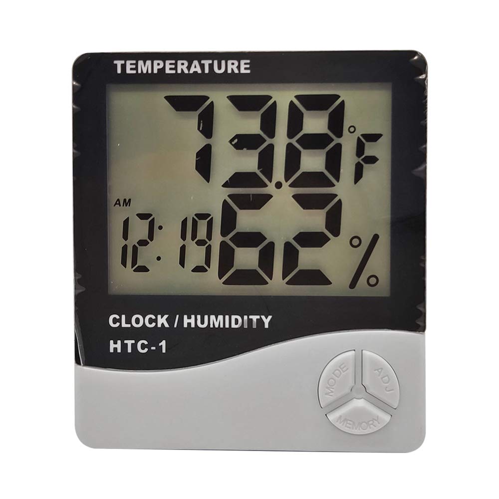 YUNCAI Digital Indoor Thermometer and Hygrometer with Humidity Guage, Accurate Temperature Humidity Monitor Meter for Home, Office, Greenhouse, Indoor Garden, Button Battery Included
