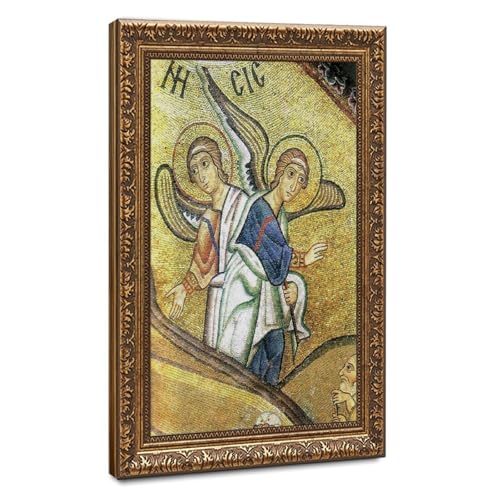 Impression sur toile crèche de Noël décoration murale mosaïque byzantine salon