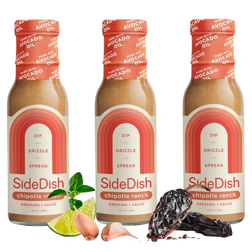 SideDish Chipotle Ranch Dressing (Pack of 3) - Seed Oil,
