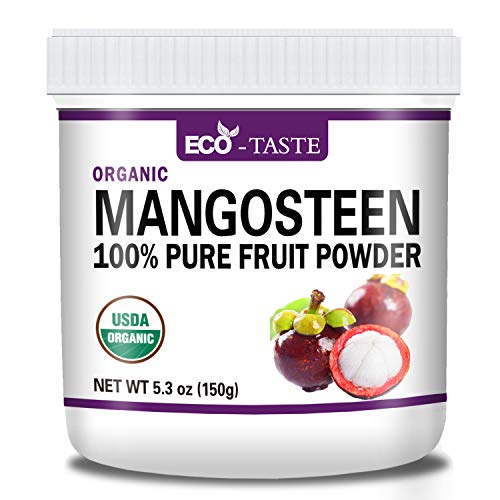 Organic Mangosteen Powder, 5.3oz(150g), 100% Pure Mangosteen Fruit Powder, No Additives, No Gmo