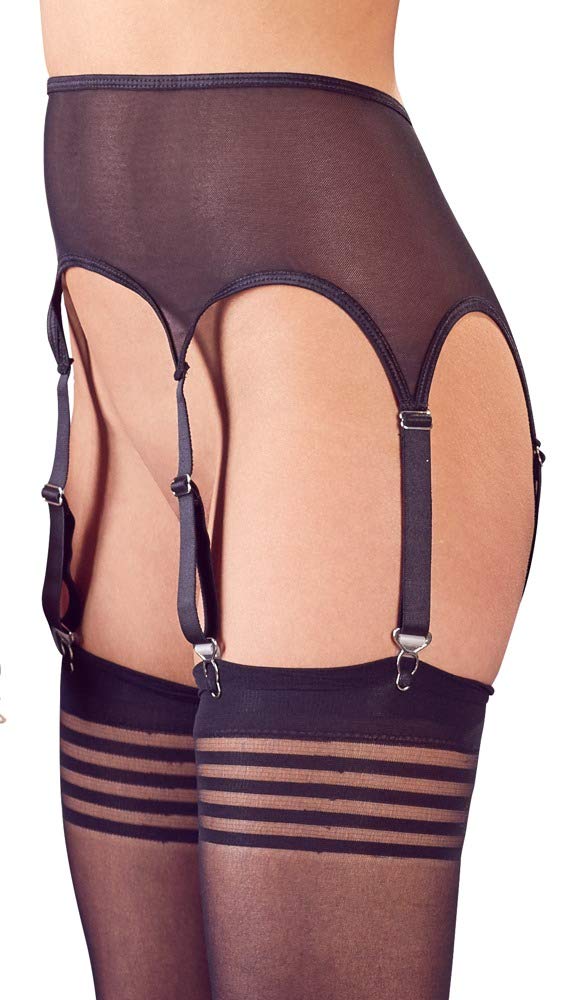 NO:XQSE Suspender Belt - Black - L/XL