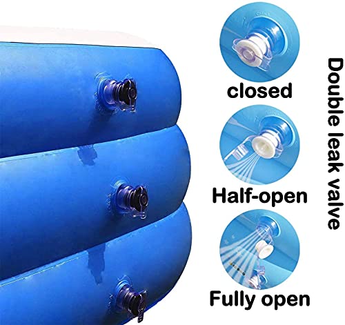 Image of Swimming Pool 10-Feet 3 Stripped Printed Inflatable Rectangle Bath Tub and Swimming Pool for Adults Kids Spa with Free Pump 120 inch X 72 inch X 24 inch - (Multi) (10-Feet)