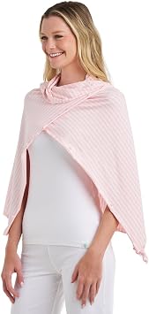 Coolibar Womens Savannah Sun Blanket - UPF 50+ Sun Protection - Coco Plum in Soft Pink/White Stripe