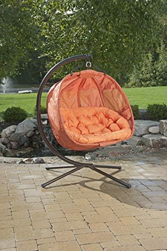 Flower House Cross-Weave loveseat FHPC100-XWBLK, Hanging Sand/Black