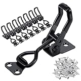 8Pcs Black Adjustable Toggle Latch Clamp, Heavy Duty 330Lbs Holding Capacity, Quick Release Metal Pull Latch For Smoker Door, Cabinet, Tool Box, Gate, And Case