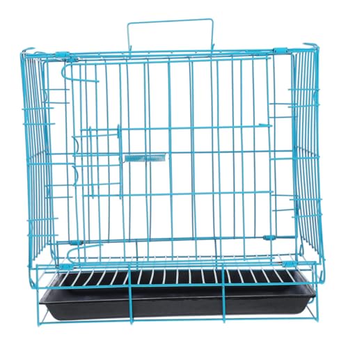 Hemobllo Gabbia Portatile in Ferro per Gatti e Piccoli Animali con Vassoio Trasportino Resistente e Traspirante per Viaggi e Allevamento Domestico