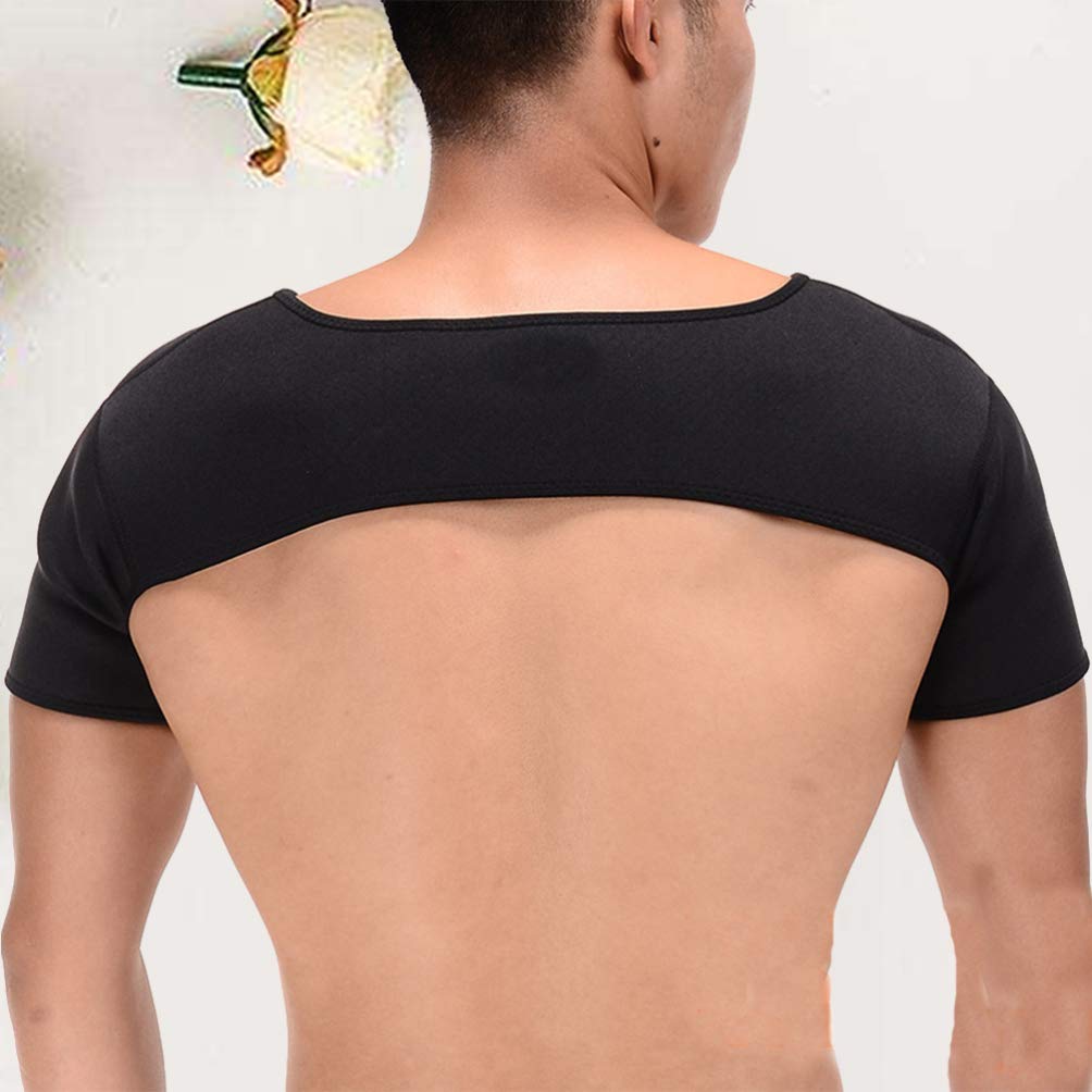 Healifty Sbr Double Shoulder Protection Brace Breathable Compression Sleeve for Shoulder Support Warm Cover Pad for Outdoor Mountaineering Sports Recovery Thin Profile under Shirt