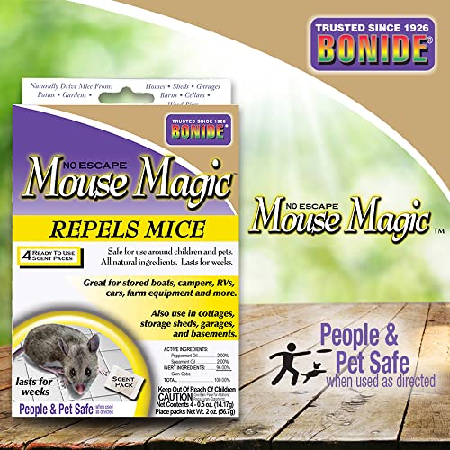 Bonide Mouse Magic Mouse Repellent Scent Packs, 4 Packs - image 2