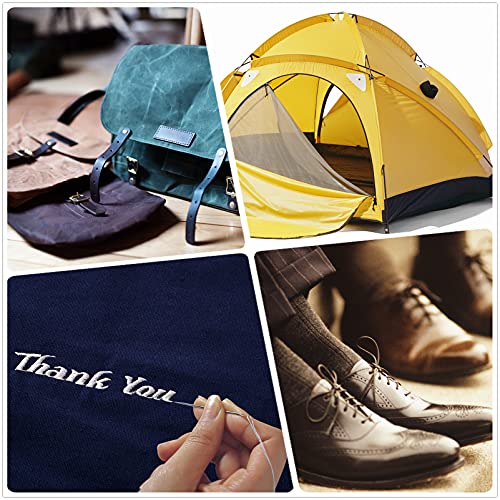 2500 Yards / 10 Colors Available High Strength Bonded Polyester Sewing Thread, 40S/2 All-Purpose Connecting Threads For Upholstery, Outdoor Market, Beading, Purses, Jeans, Leather (Ivory) #TOP3