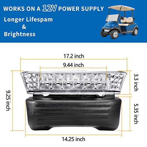 Leapgomax Club Car Precedent Headlight, 12V Deluxe Led Golf Cart Head Light With Bumper For Club Car Precedent 2004-Up Electric Oem Part Number 102524801, 1025248-01 #TOP2