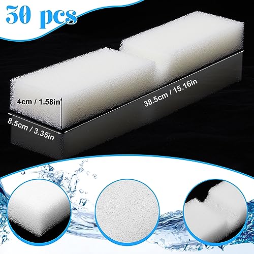 Image of Ziliny Aquarium Foam Filter Pads Compatible with Fluval Fx4, Fx5, Fx6 Cartridge Filters 30ppi Replacement White Pads(1 Pack)
