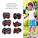 Yuecoom 6Pcs / Set Roller Skating Protective Gear Adjustable Knee Elbow Palm Guards for 6‑18 Years Old Knee Pads for Kids Kids Knee Pads and Elbow Pads Set Elbow Pads(red)