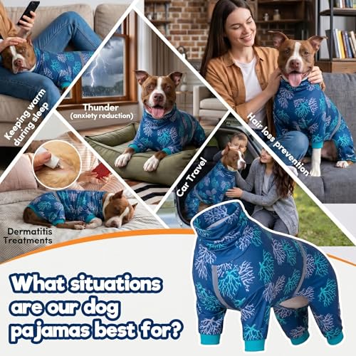 Pyjama pour chiens extensible imprimé arbre corail LovinPet