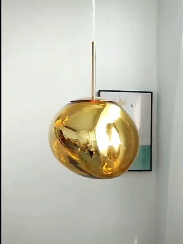 Lava Ball Drop Pendant Light - Handblown Glass, Adjustable 200cm Cord, LED Bulb Included, For Home, Cafe, Or Gallery (Purple, 2" Diameter)