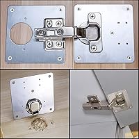 4 Stück Scharnier-Reparaturplatte, für Möbel, Schränke, Fenster – Ansicht 5