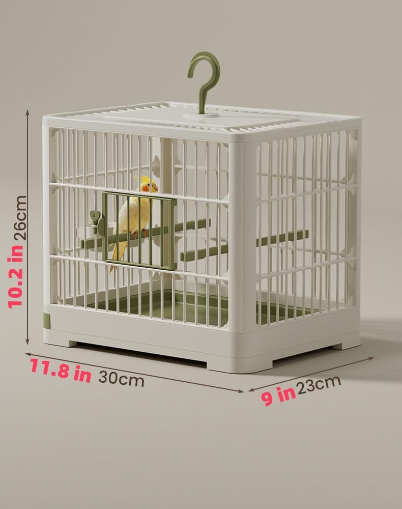 Small Bird Cage with Stand Bar and Feed Bowl, Parrot Cage Finch Cage, Macaw Conure Cockatiel Cockatoo Canaries Parakeets Cockatiels Budgie Parrotlet Pet House for Indoor and Outdoor.