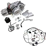 WPHMOTO 125cc 4-Stroke Semi-Auto Single-Cylinder Air-Cooled Electric-Start Motor Engine with Wiring