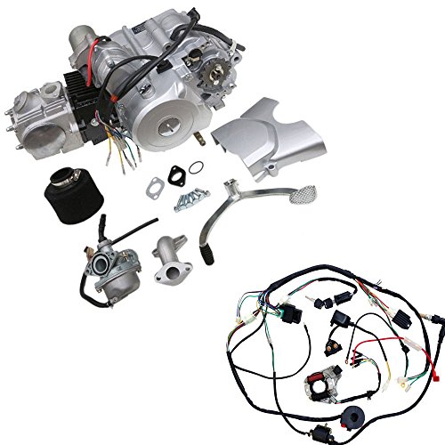 Wphmoto 125Cc 4-Stroke Semi-Auto Single-Cylinder Air-Cooled Electric-Start Motor Engine With Wiring Harness Kit For Atv Four Wheelers Quad Bikes Tricycle Go Karts #TOP9