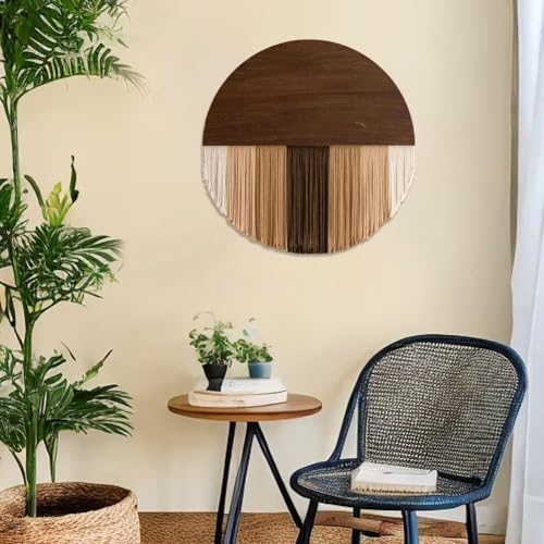 Tapiz de macramé redondo para decorar tu dormitorio con un estilo nórdico único 8
