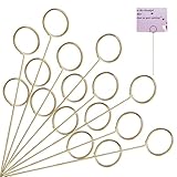 40Pcs Floral Pick Card Holder, Gift Card Tree Holder, Photo Memo Holder Pick Stick, 12 Inch Suitable for Wedding Birthday Party Flower Gifts (Round)