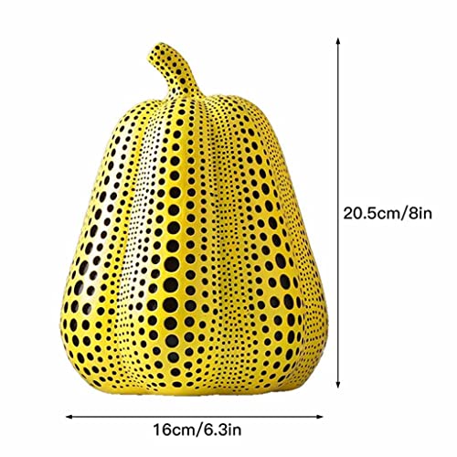 Dlvkhkl Decorative Pumpkin Figurine Furniture Ornaments Home Polka Dot Dolls (Color : Yellow, Size : Large) #TOP1