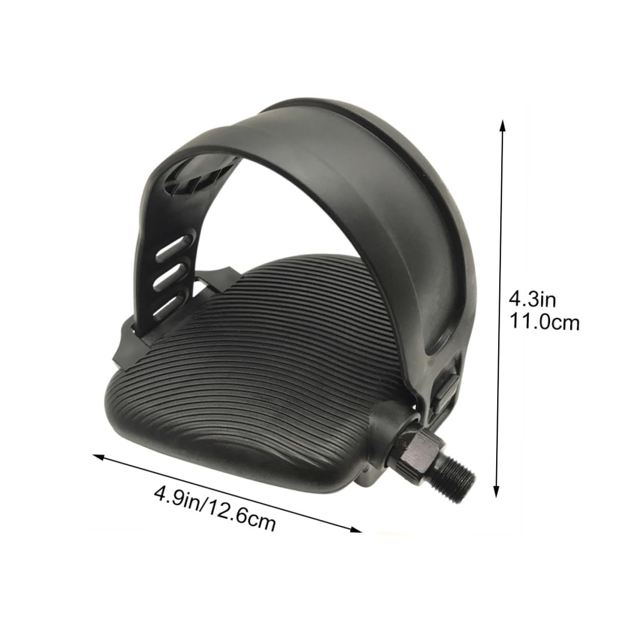 UPKOCH Pédales de Vélo d'exercice Noires Sangles en Caoutchouc Réglables, Faciles à Assembler Démonter, Accessoires pour Vélo Fitness en Extérieur
