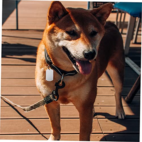 DOITOOL 20 Peças De Metal Bull Tag Ornamentos Em Branco Dog Tags Para Animais De Estimação Quadrado