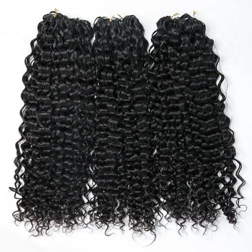 Crochet Human Hair Curly for Black Women Pre Separated Crochet Hair Extensions Human Hair Water Wave Bundles Knotless 18inch 240g