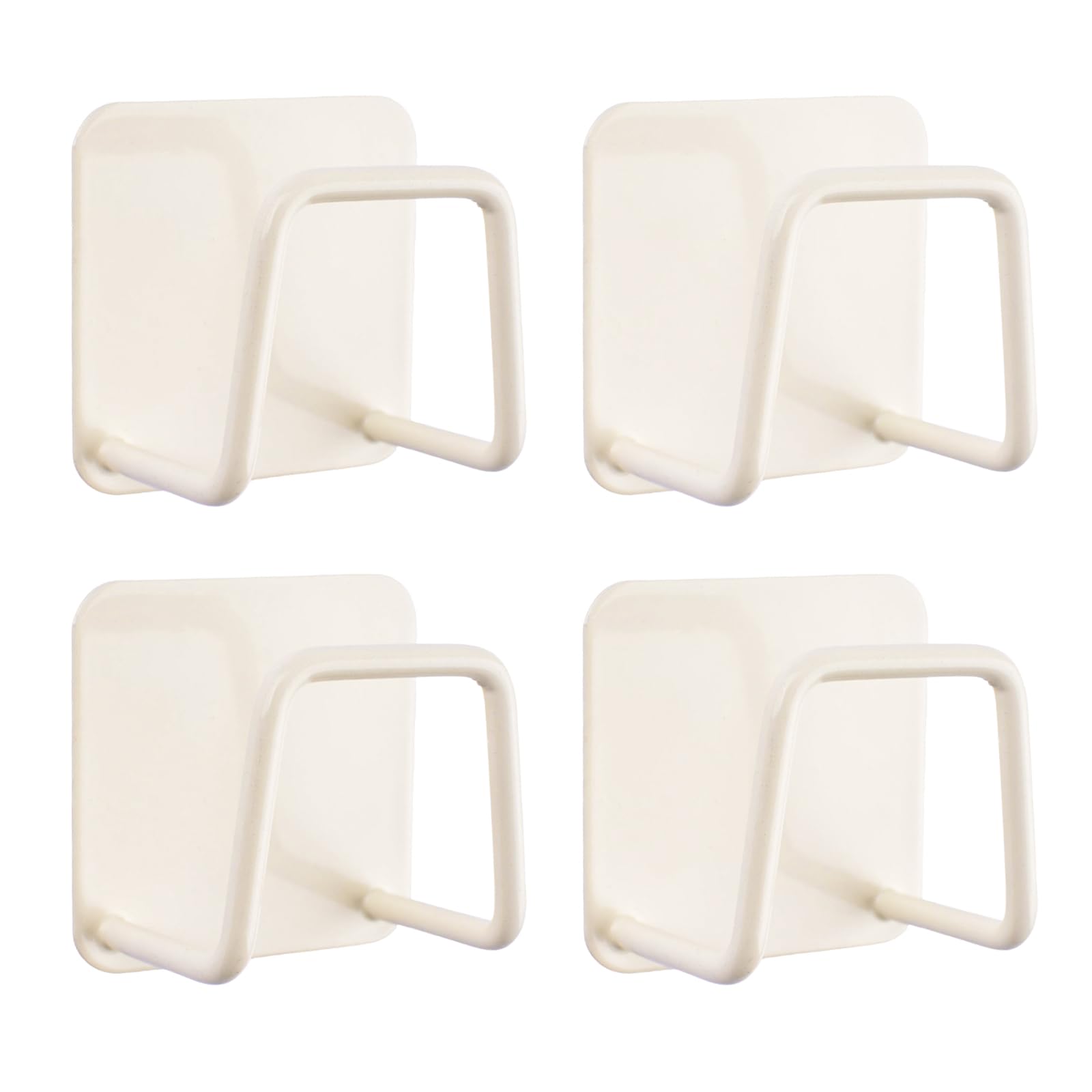MOROBOR Adhesive Sponge Holder, 4pcs Stainless Steel Dish Sponge Holders for Sink Soap Sponges Rack Premium Rustproof Hanger Kitchen Accessories/White