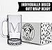 Etched Monogram 16oz Glass Beer Mug (Letter M), A-Z Customized Beer Gifts for Men, Father's Day, Personalized Beer Glasses, Custom Engraved Birthday Gifts for Him, Initial, Name, Husband Dad