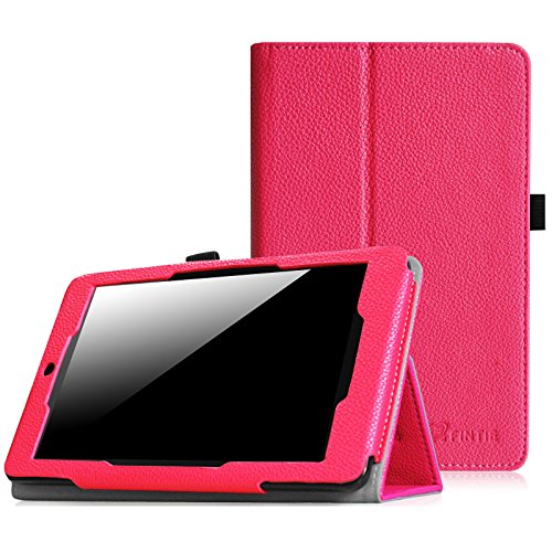 Fintie Folio Case for Acer Iconia One 7 B1-730HD Tablet Premium Vegan Leather Slim Fit Stand Cover with Stylus Holder - Magenta