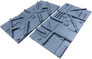 Greenstuff World GSWD-1897 Factory-Style Wall & Plumbing Plate, Accessories for Miniatures