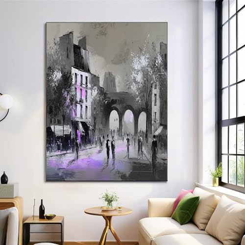 Affiches murale gris style impressionniste rétro sans cadre