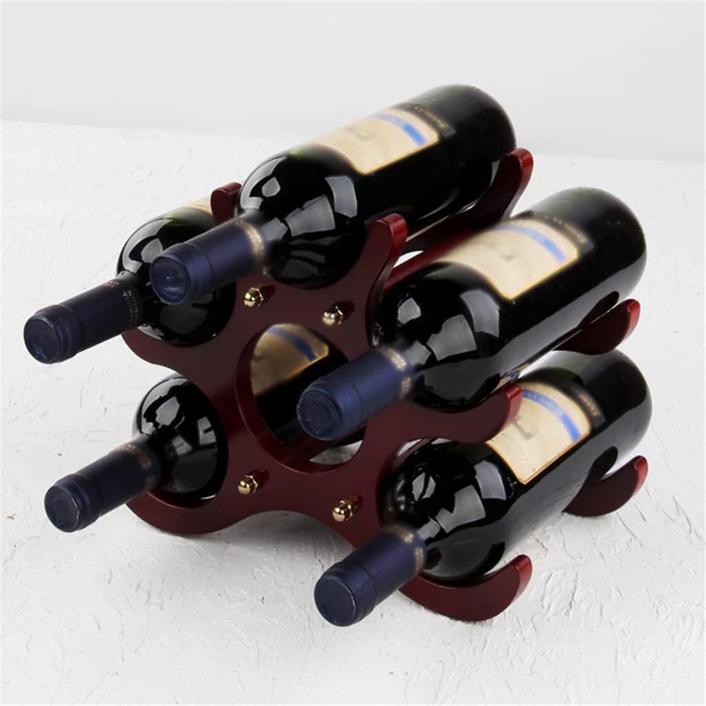 European-Style Wooden Wine Rack Bottle Cabinet Shelf Storage Retro Display