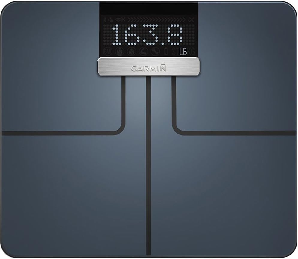 Garmin Index Smart Scale, Wi-Fi Digital Scale, Recognizes Up to 16 Users, Up to 9 Months of Battery Life, Black