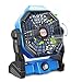 Produktbild Tesoky Leise Ventilator 30dB Klein Tischventilator 270° Rotieren Wiederaufladbar USB LED Licht Camping Ventilator, Stufenlose Geschwindigkeitsregulierung und Haken, Ideal als Büros,Schlafzimmer,Zelt