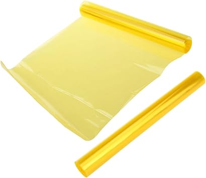 2rolls Yellow Headlight Tint Film Car Vinyl Wrap for Headlight Fog Light and Tail Light Easy Installation Scratch Resistant