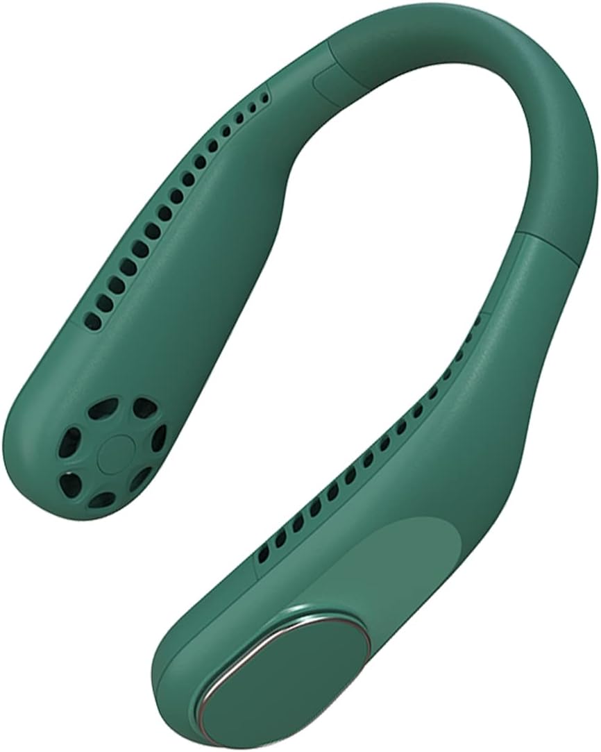 Kumonics Wearable Neck Fan, 4000 mAh Portable Personal Fan with 360° Air Flow, USB Rechargeable, Quiet Neck Cooler for Women Men Office, Bladeless 3 Speeds for Kitchen Home Office