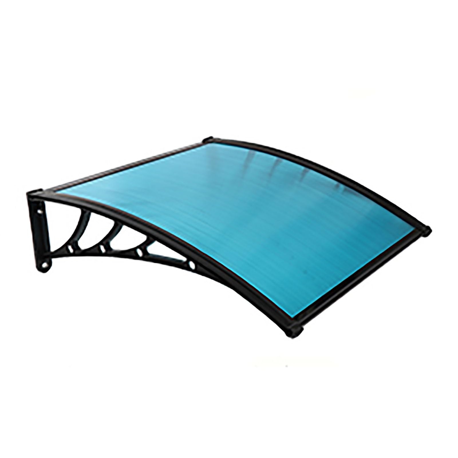 QYMYOZ Outdoor Air Conditioner Cover, Heat Pump Canopy for Patio, Sunshade Awning for Entrance & Condenser, Hollow Sheet (Blue, 120x200cm/47x79in)