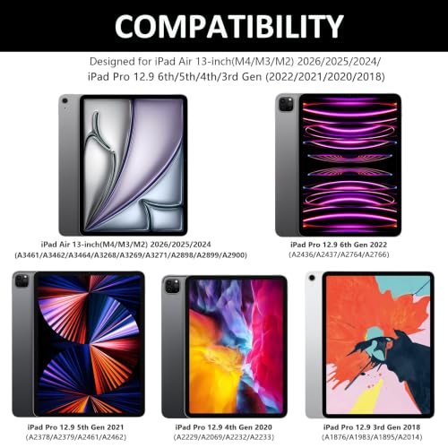 Funda giratoria premium para iPad Pro 12.9 pulgadas con trackpad fluido 2