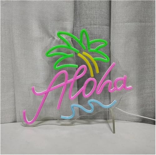 Néon Aloha enseigne Hawaii Tropical idée cadeau pour anniversaire