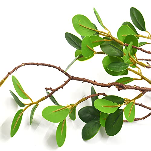 Musdoney Artificial Eucalytus Plant 43.3 Inch Faux Ficus Green Branches Leaf Garden Office Shop Home Decoration (3 Pcs) #TOP2