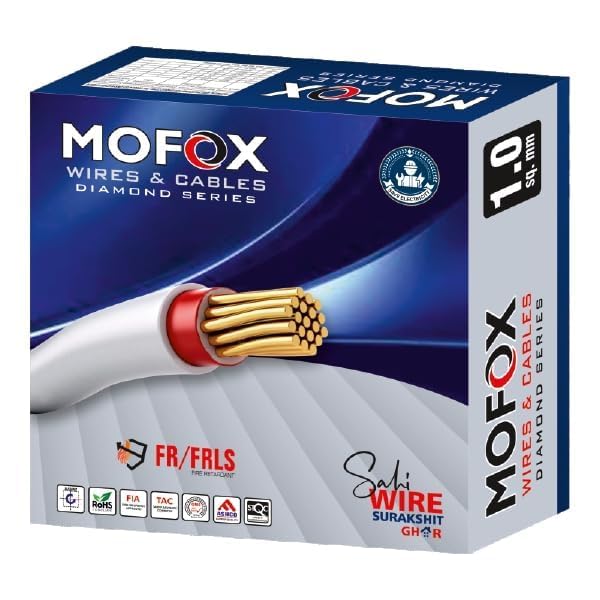 Image of MOFOX Diamond Series FR /FRLS Electrical Wire, Multi-Strand Copper Conductor 90 Meter (YELLOW, 1.00 SQ MM)